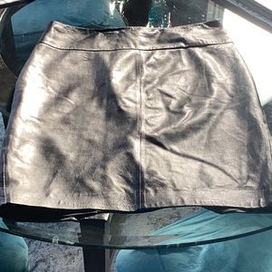 EUC Cache Black Leather Skirt so 6